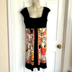 London Times sleeveless babydoll dress